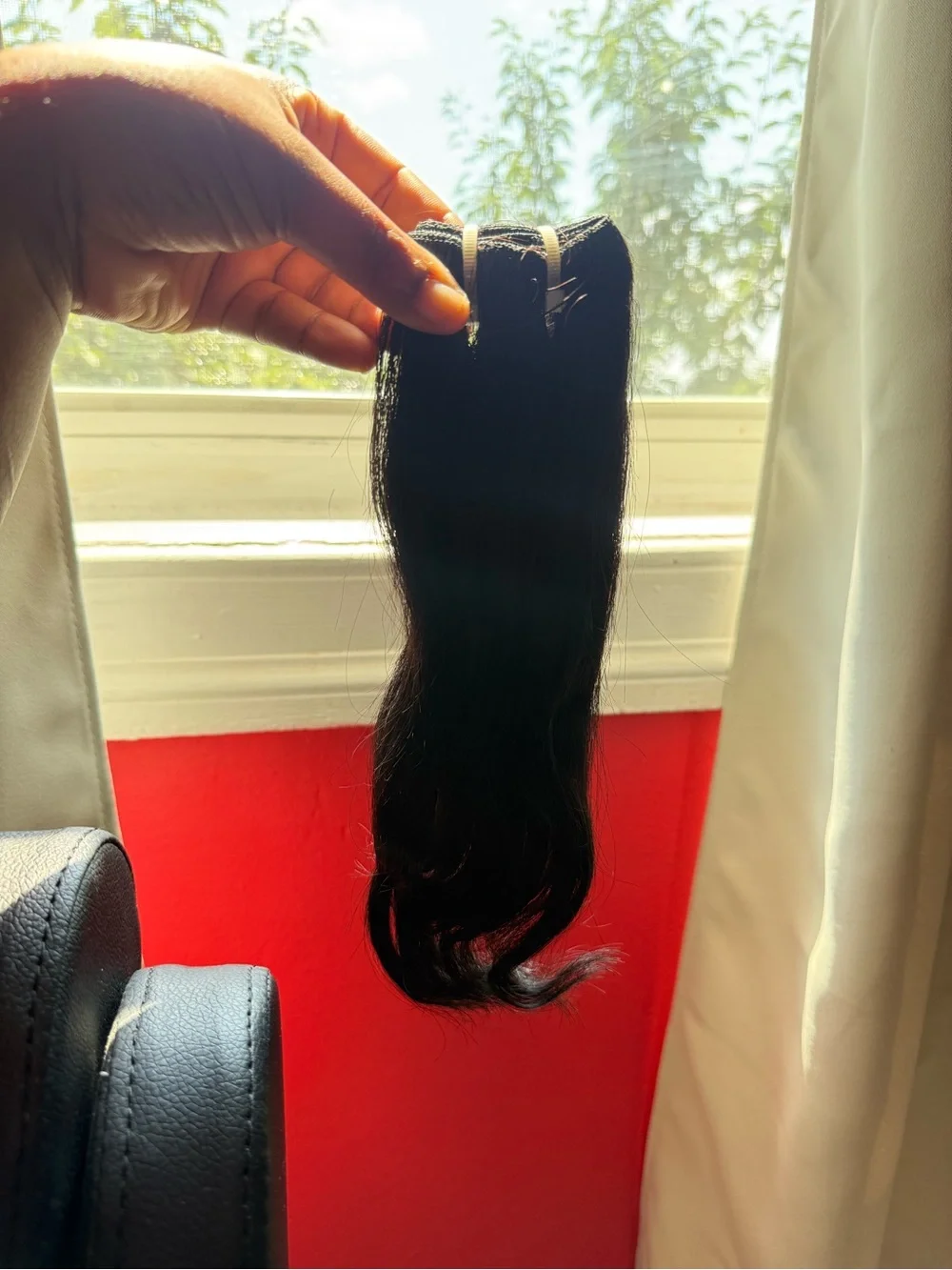 Black Clip-In Hair Extensions - Natural Straight Waves
